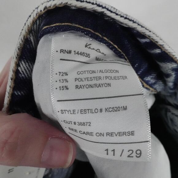 KanCan Jeans Womens 11 29 Blue Distressed High Rise Ankle Skinny Raw Hem Denim - Picture 14 of 15